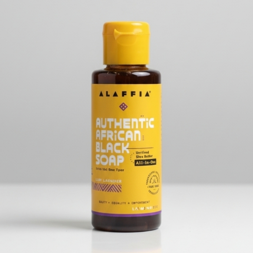 Alaffia Authentic African Black Soap Travel Size New